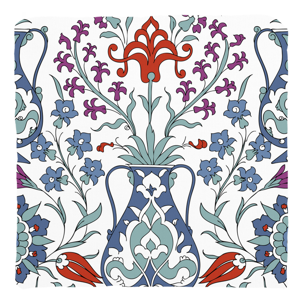 Topkapi Ottoman Cotton Pillows Blue Lilac Red