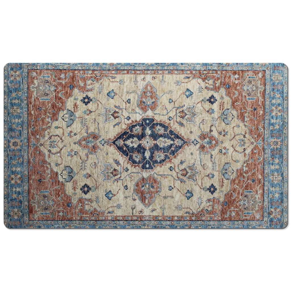 Pari Persian Desk Mat Antique Blue Red