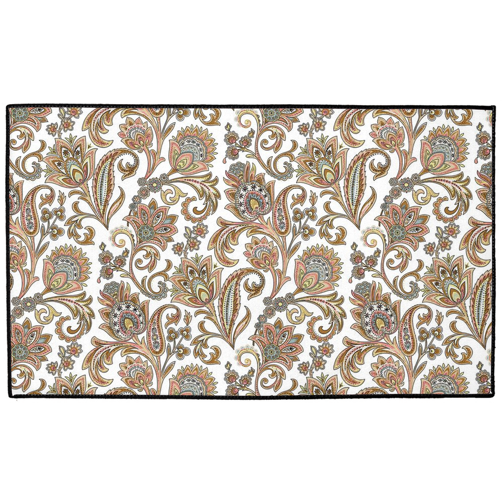 Madurai Chintz Indoor/Outdoor Floor Mat Rose Gold Pink