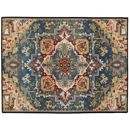 Xerxes Persian Indoor/Outdoor Floor Mat Golden Green Red