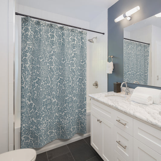 William Morris Bird & Anemone Slate Blue Shower Curtain