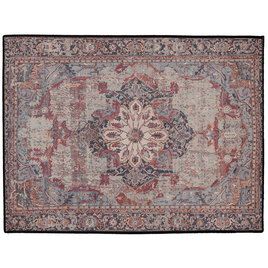 Qumis Persian Indoor/Outdoor Floor Mat Antique Plum Rose