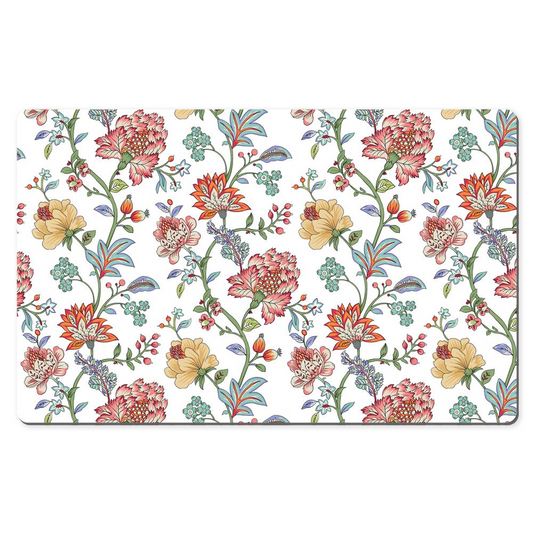 Kerala Chintz Desk Mat Green Pink Floral