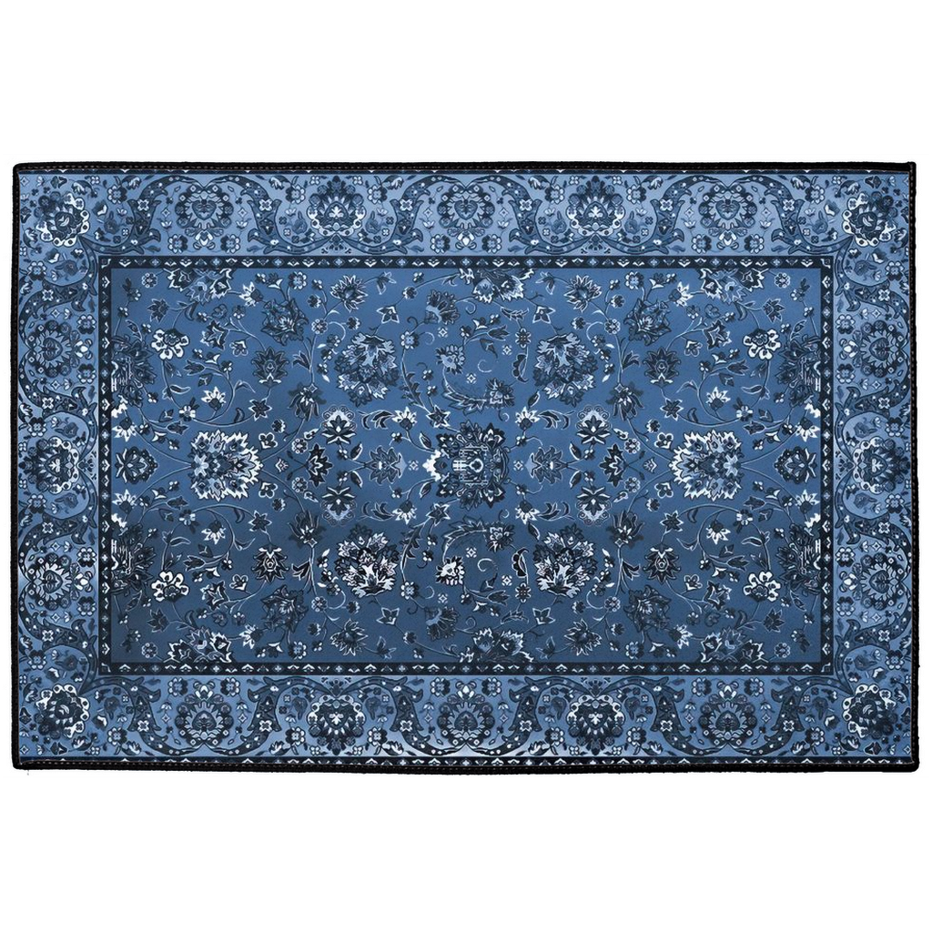 Bisotun Persian Indoor/Outdoor Floor Mat Antique Dark Blue