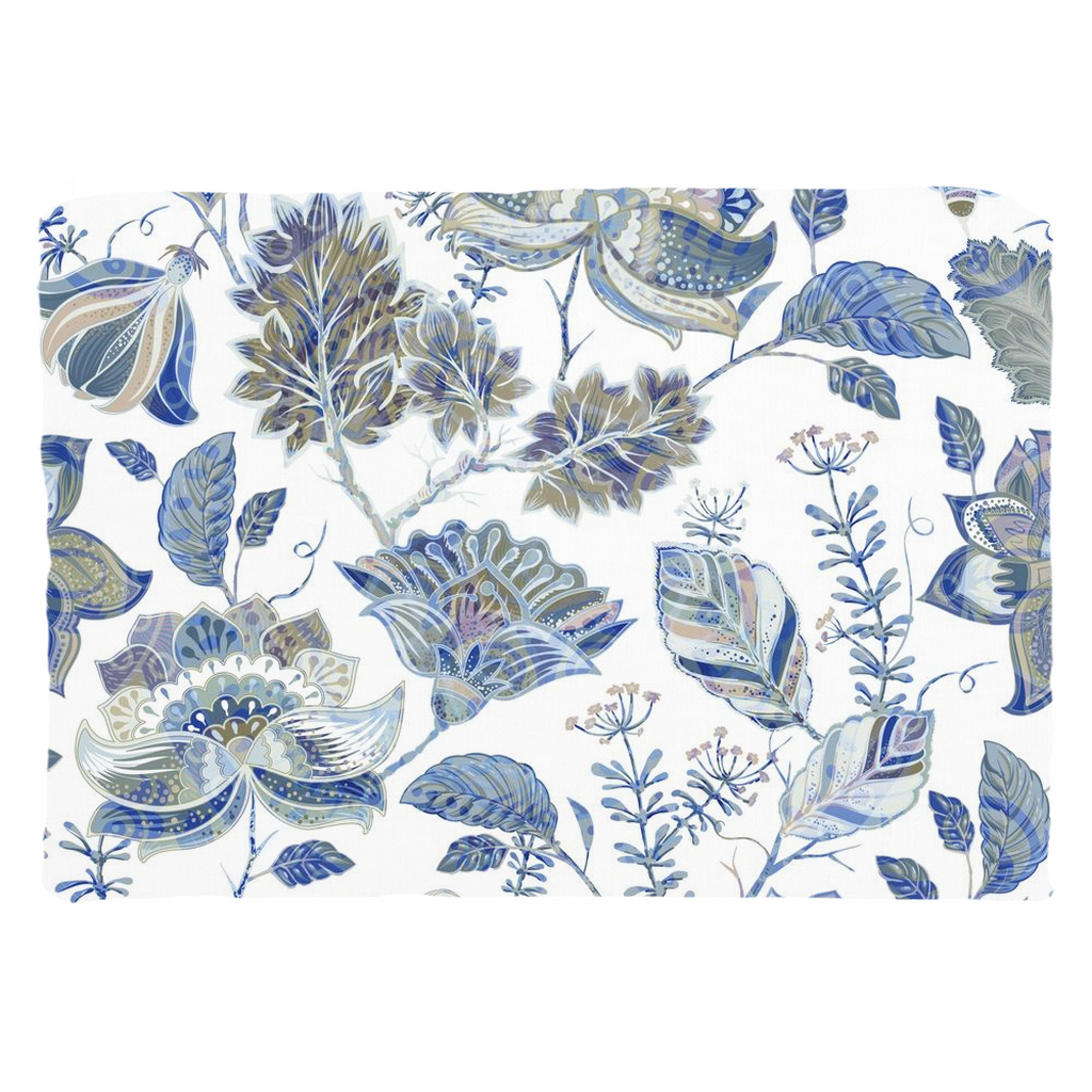 Lemuria Chintz Cotton Pillows Blue Lilac White