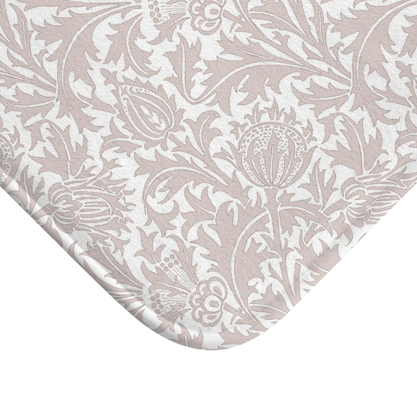 William Morris Bath Mat Thistle Beige