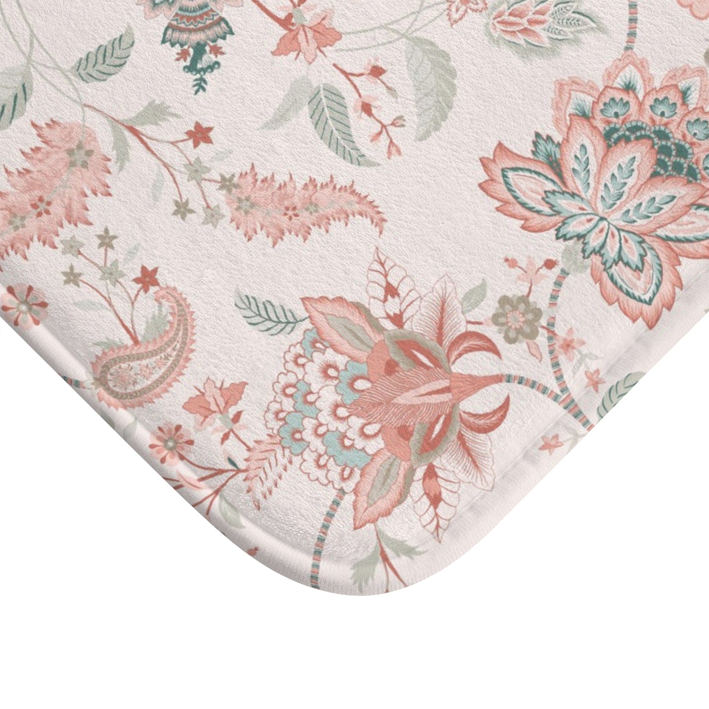 Belvedere Chintz Bath Mat Peach