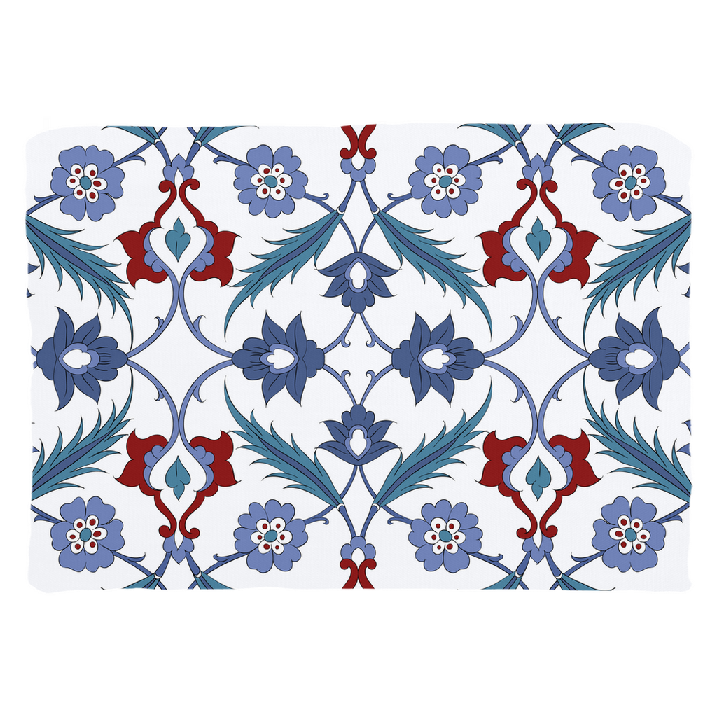 Ankara Ottoman Cotton Pillows Blue Lilac Red