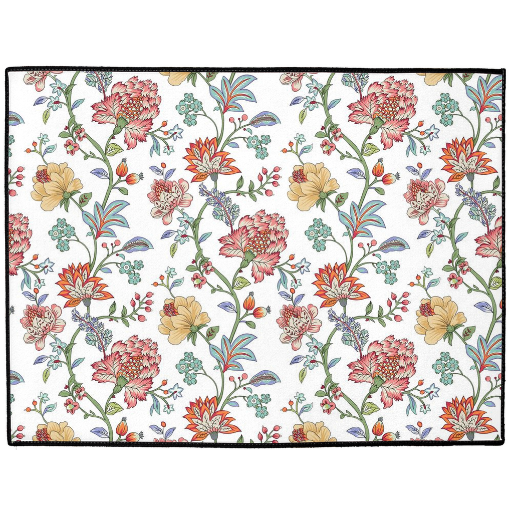 Kerala Chintz Indoor/Outdoor Floor Green Pink Floral