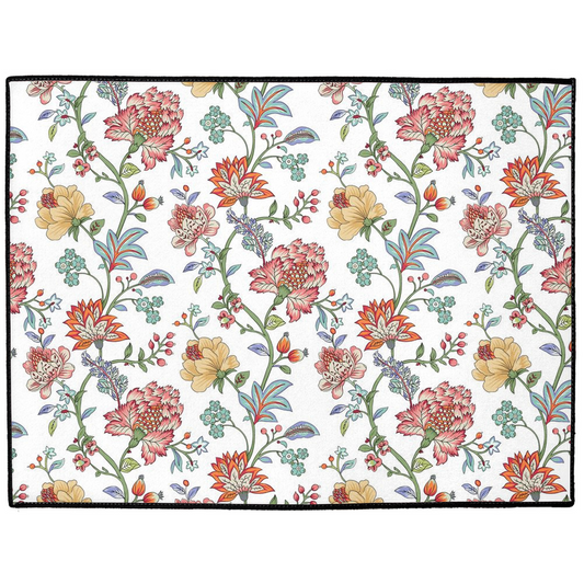 Kerala Chintz Indoor/Outdoor Floor Green Pink Floral