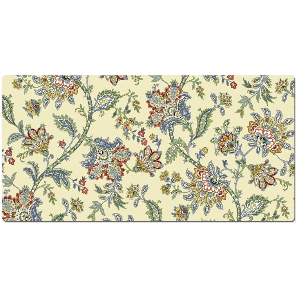 Chawton Chintz Desk Mat Lemon Blue Floral