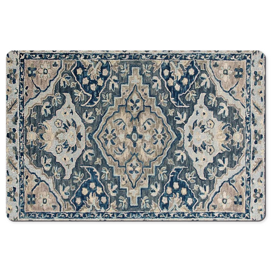 Bukhara Persian Desk Mat Antique Black Blue Greige