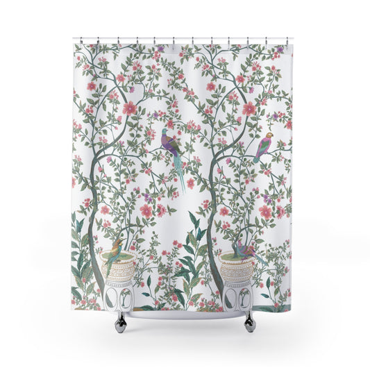 Romantic Chinoiserie Garden Shower Curtain
