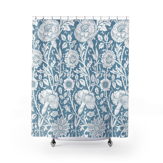 William Morris Pink & Rose Blue Shower Curtain