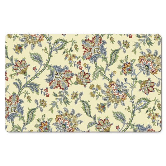 Chawton Chintz Desk Mat Lemon Blue Floral