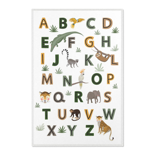 Alphabet Animal Safari Nursery Rug Play Mat