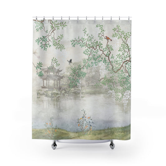 Romantic Chinoiserie Shower Curtain