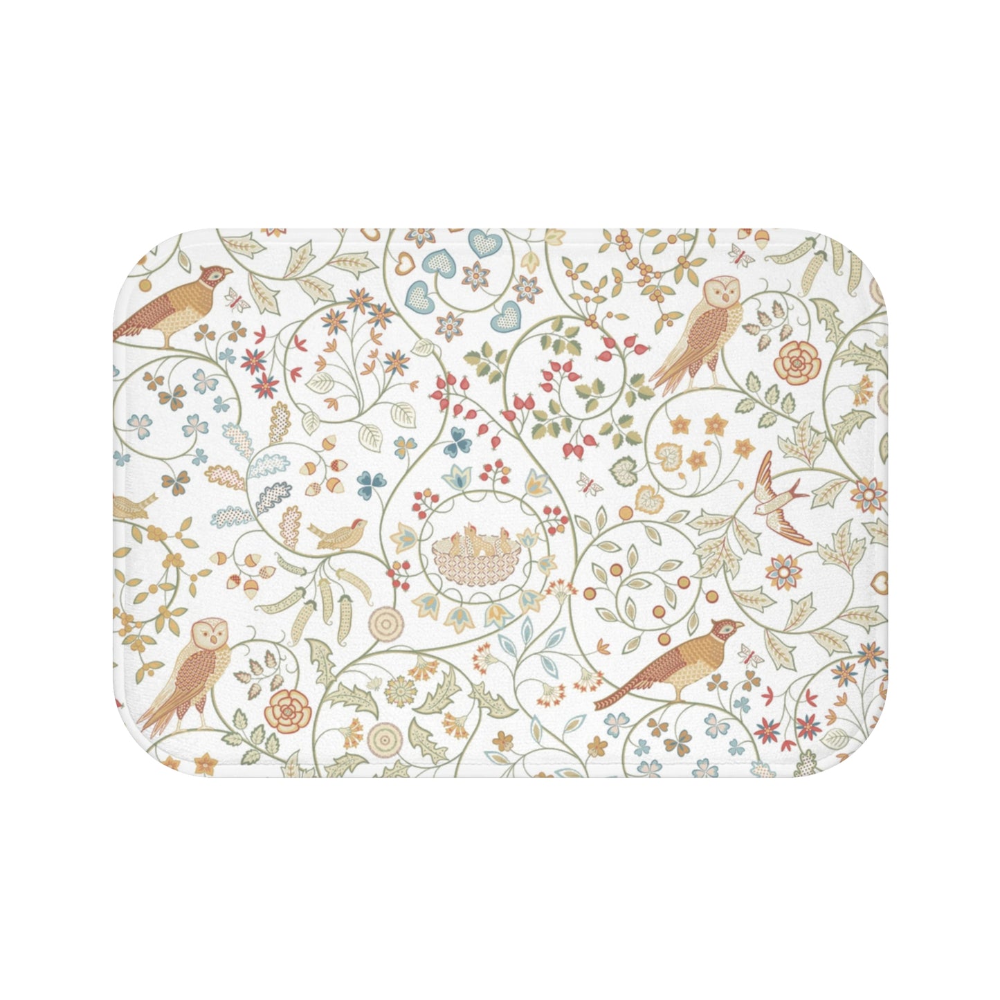 William Morris Bath Mat Newill Owl