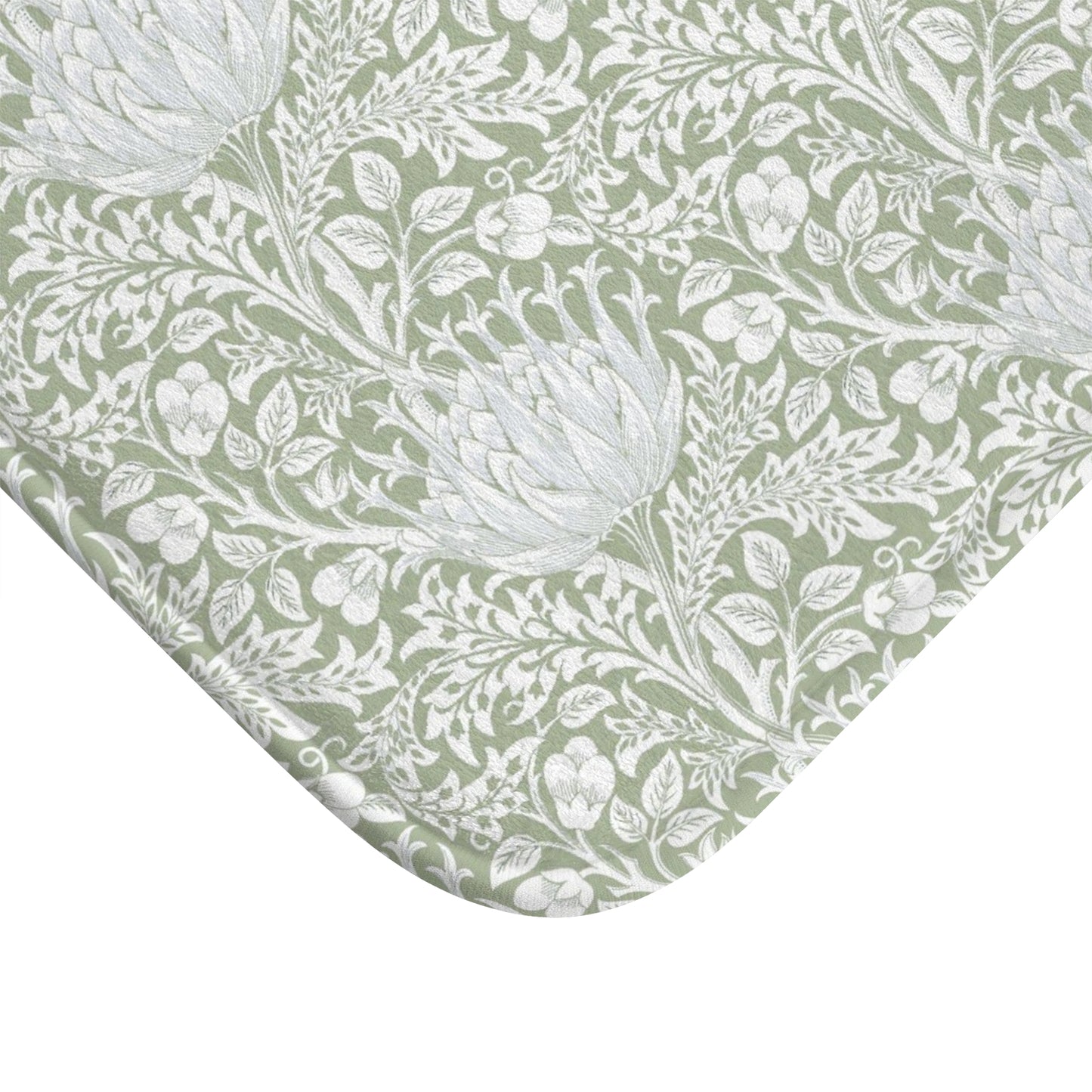 William Morris Bath Mat Artichoke Sage Green