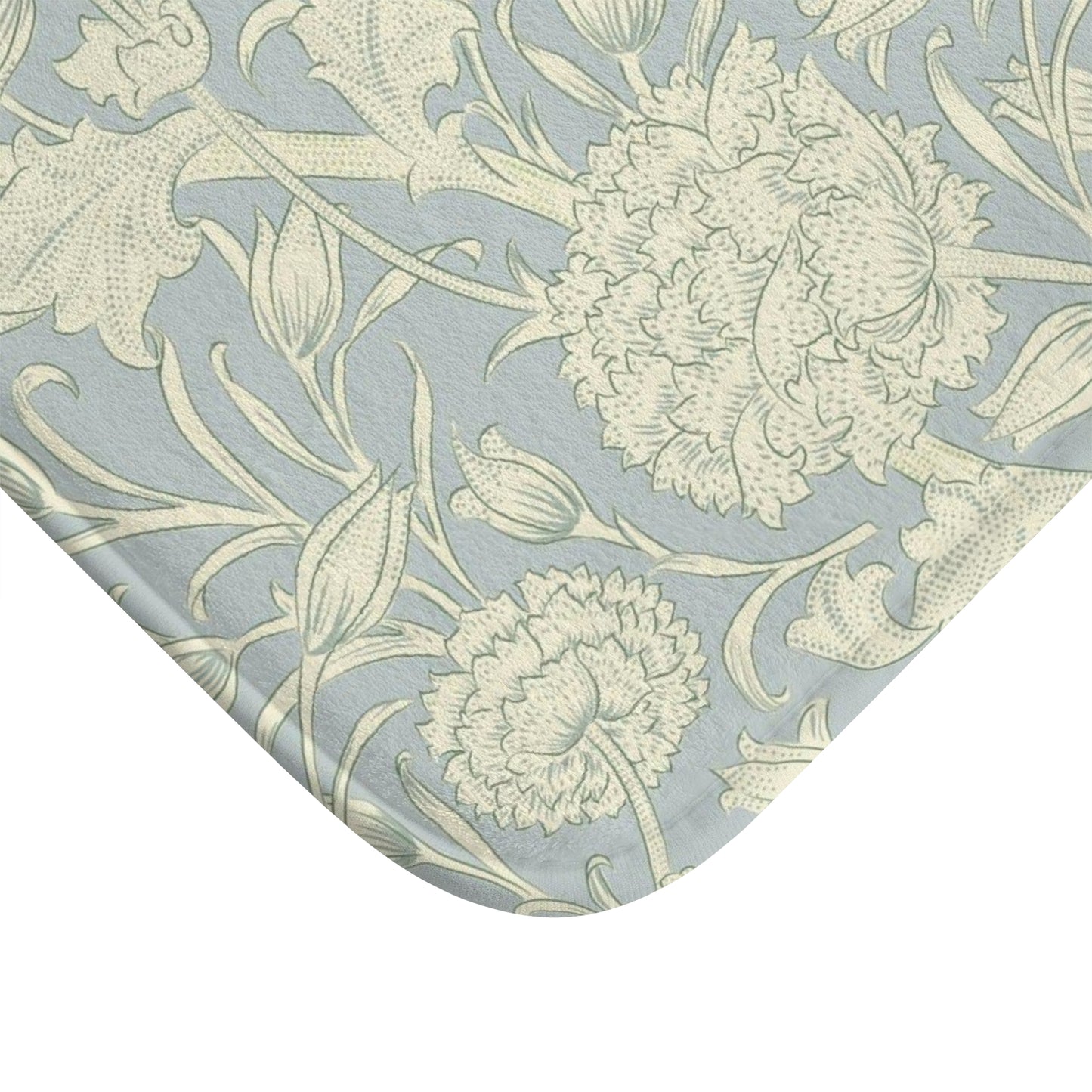 William Morris Bath Mat Pink & Rose Gray Blue