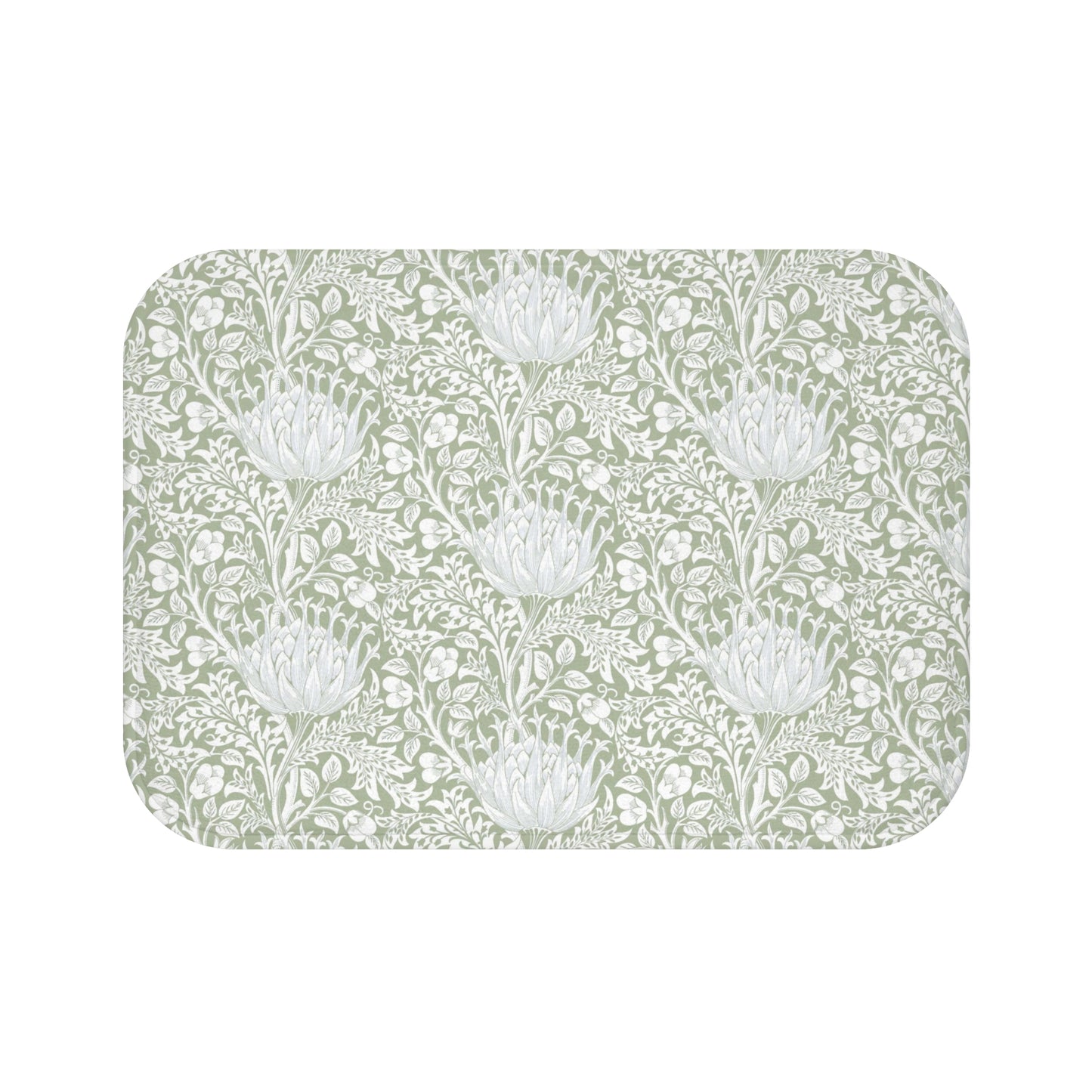 William Morris Bath Mat Artichoke Sage Green