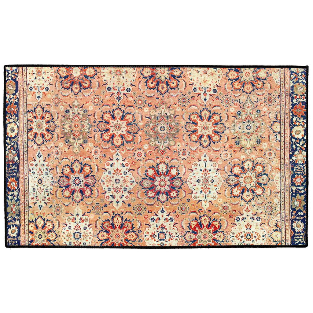 Ziegler Persian Indoor/Outdoor Floor Mat Antique Peach Pink