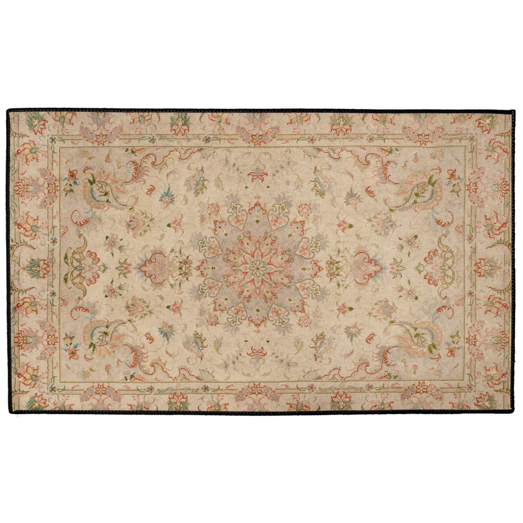 Vashti Persian Indoor/Outdoor Floor Mat Antique Beige Red