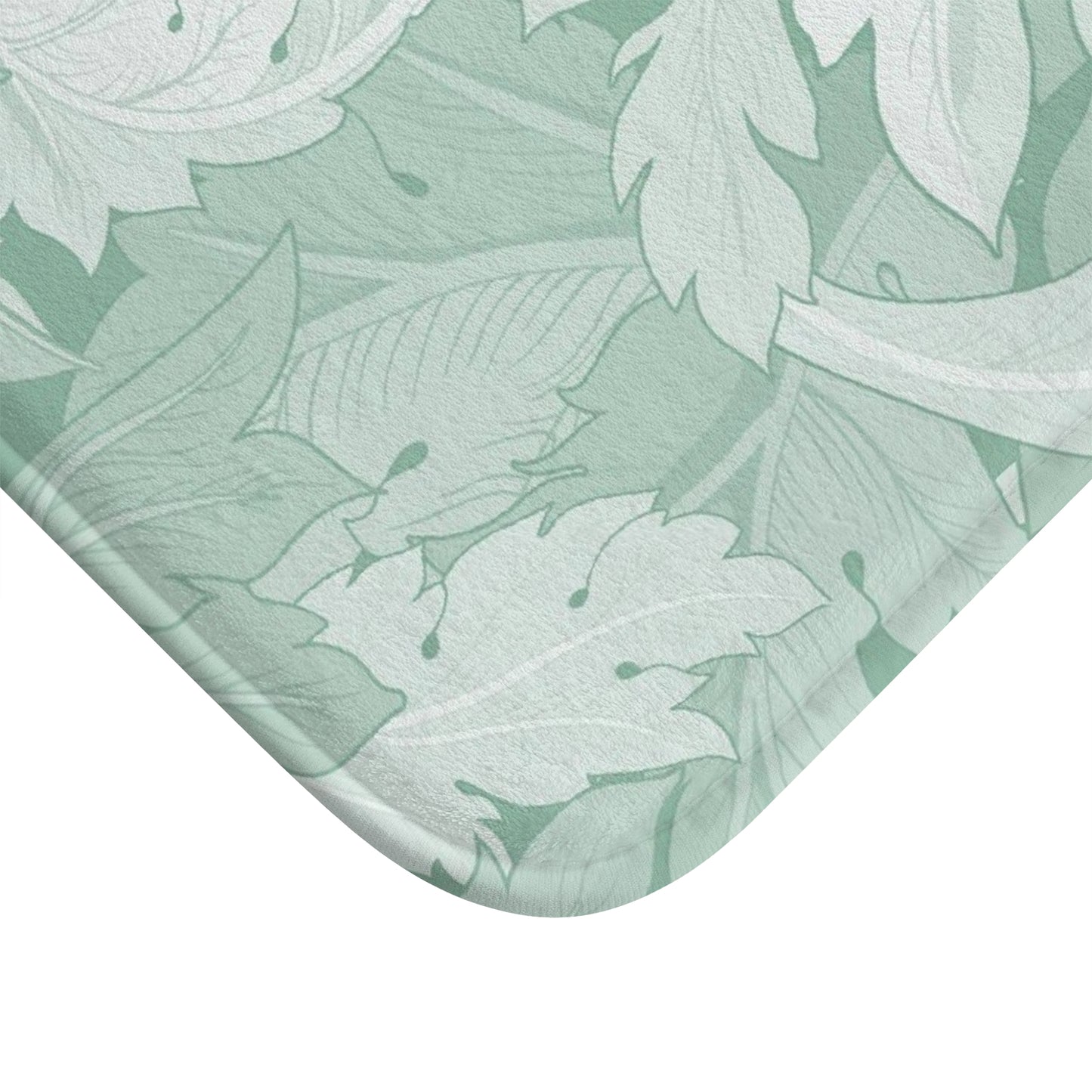 William Morris Bath Mat Aqua Acanthus
