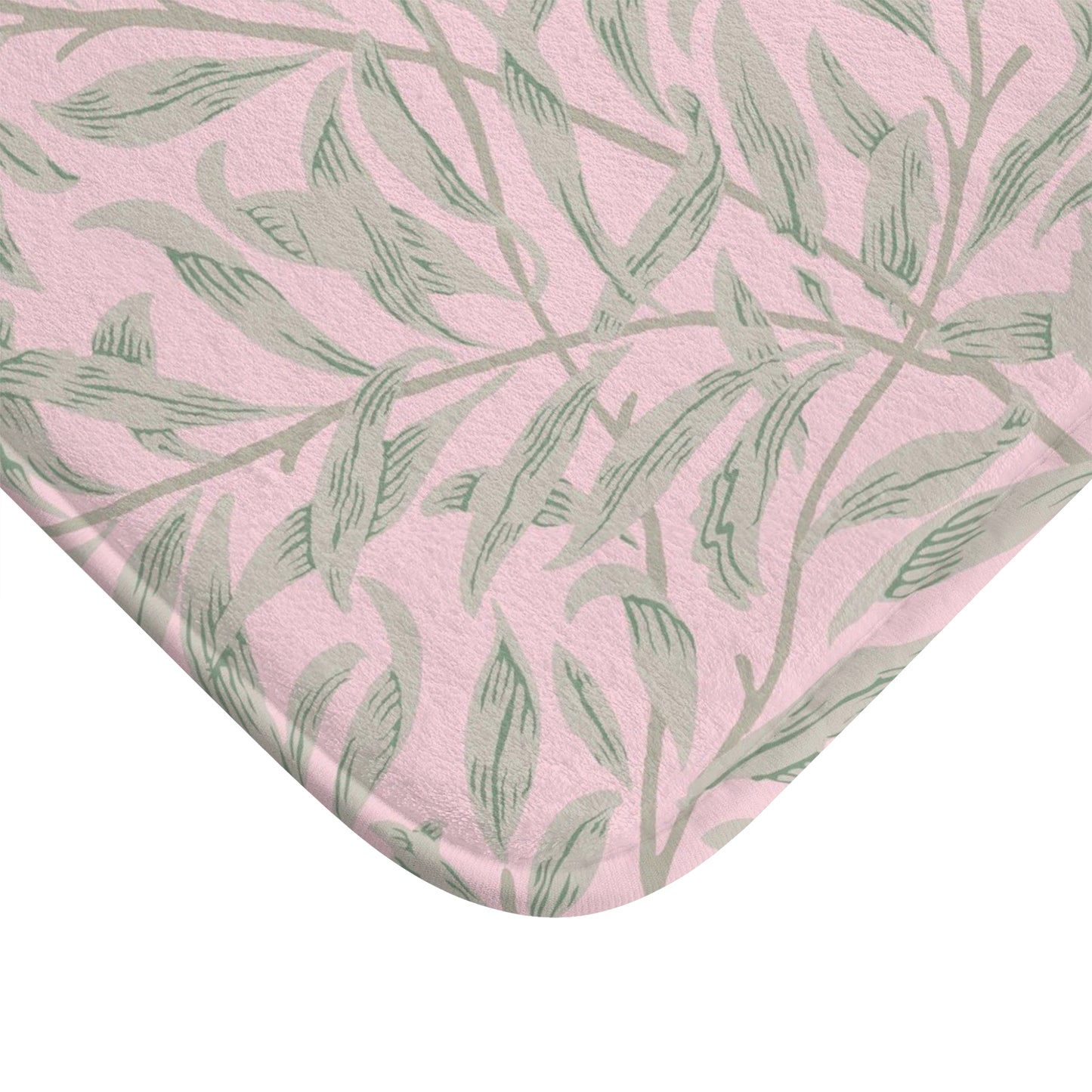 William Morris Bath Mat Willow Bough Pink Sage