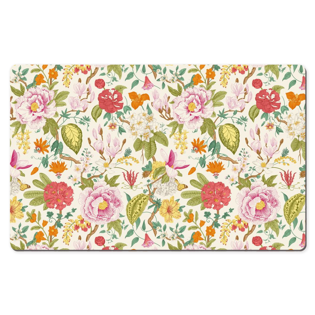 Summer Floral Desk Mat Cottage Garden Flowers