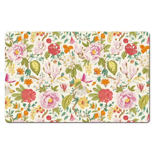 Summer Floral Desk Mat Cottage Garden Flowers