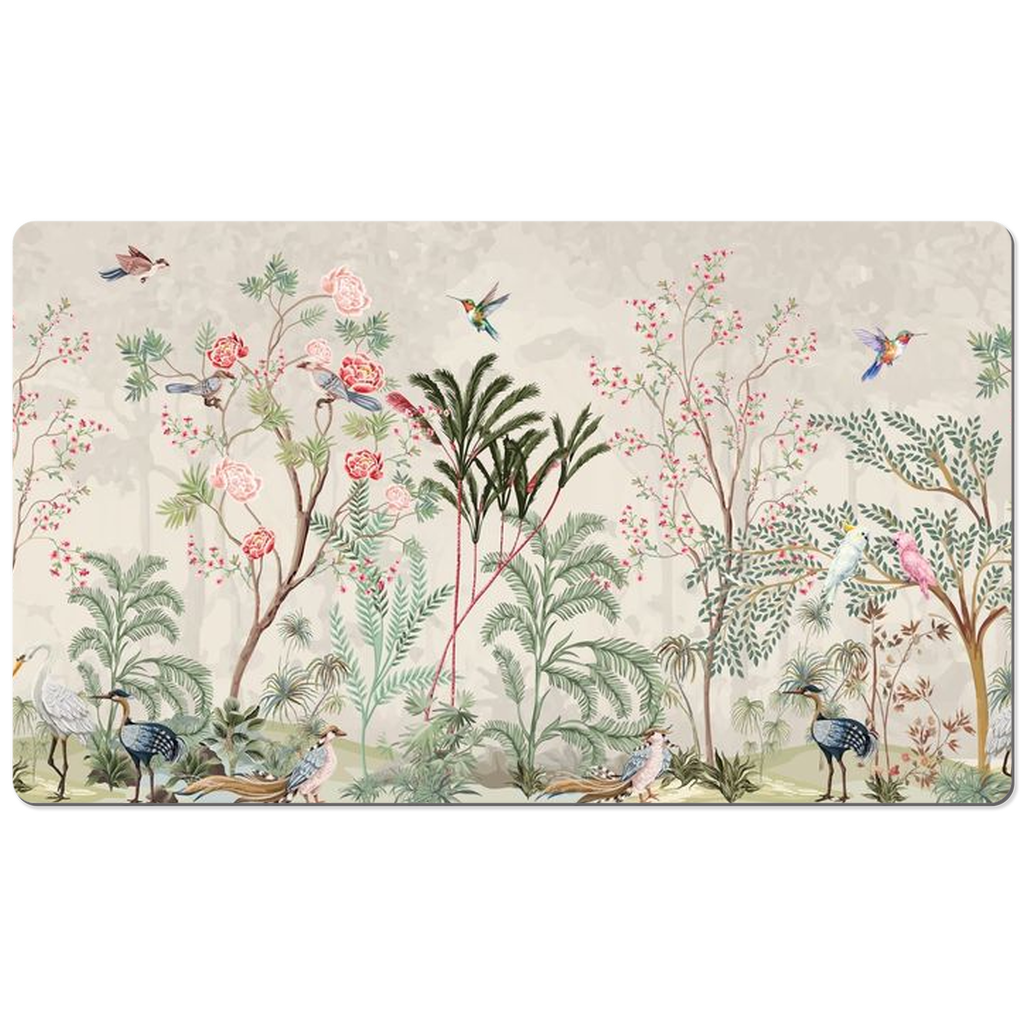 Chinoiserie Desk Mat Magical Peony Blossom Garden