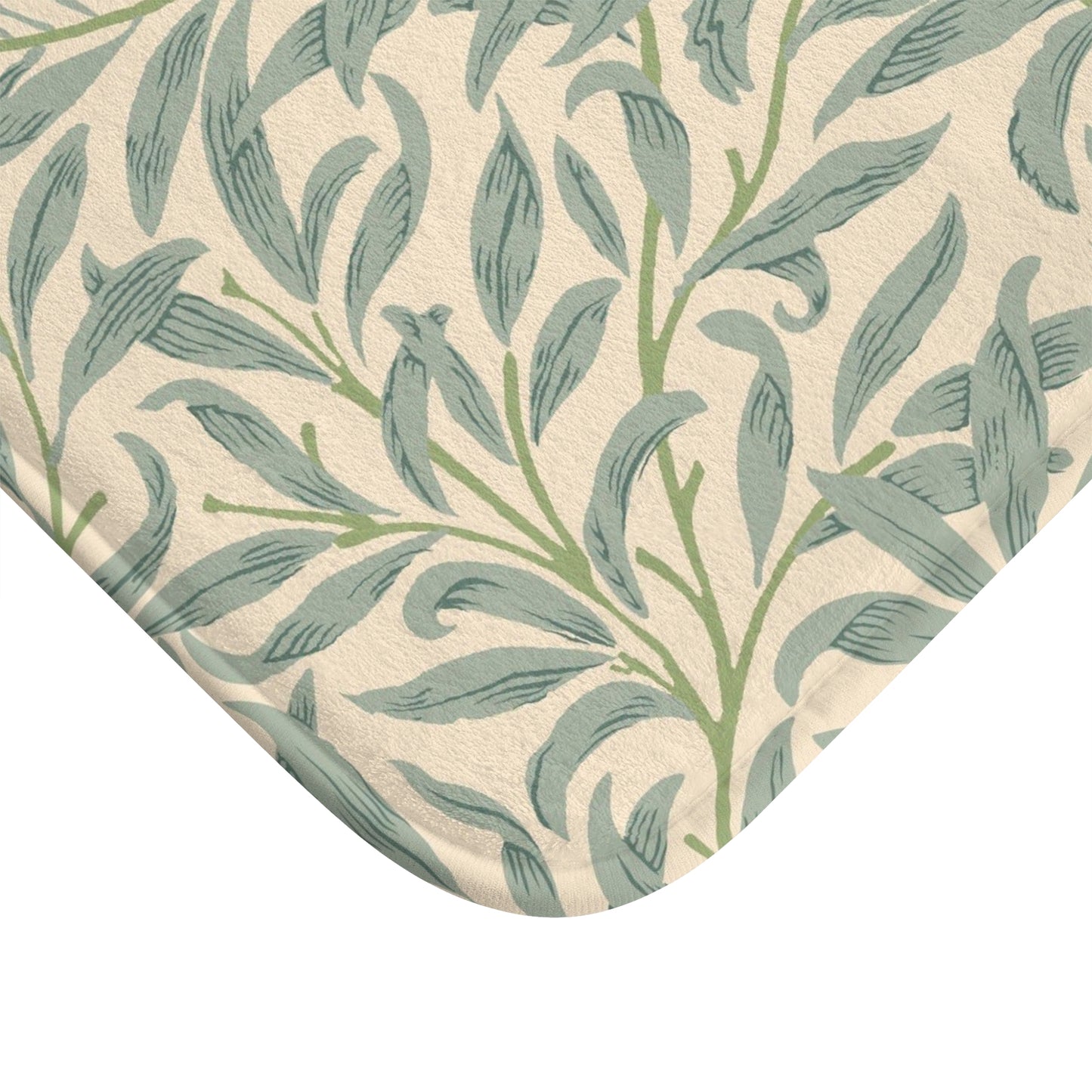 William Morris Bath Mat Willow Bough Sage Green