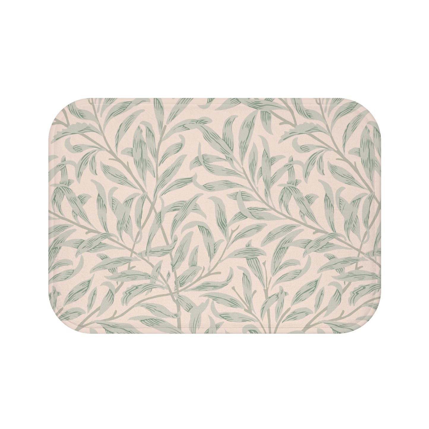 William Morris Bath Mat Willow Bough Peach Sage