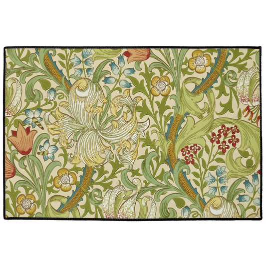 Golden Lily Indoor/Outdoor Floor Mat William Morris Green