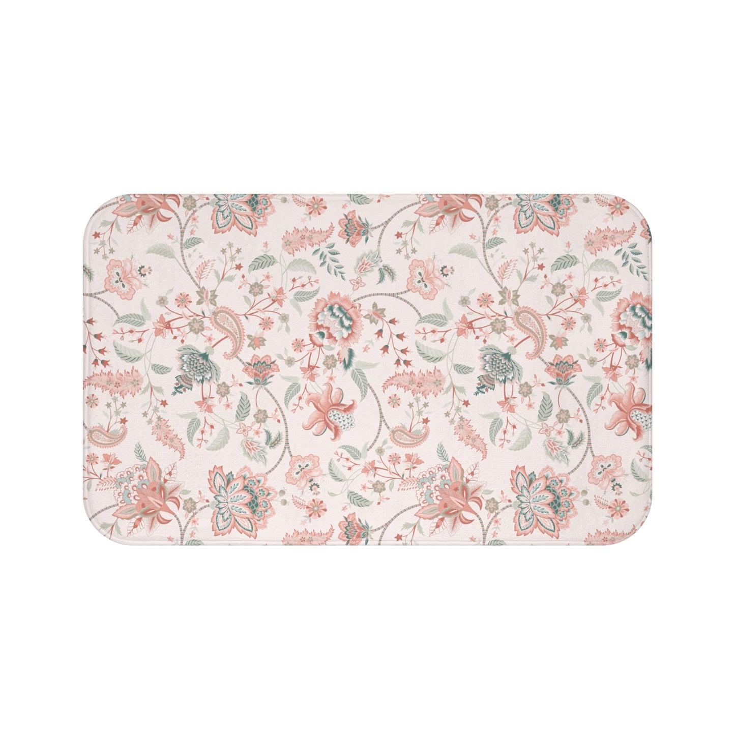 Belvedere Chintz Bath Mat Peach