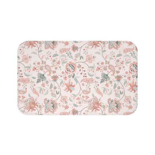 Belvedere Chintz Bath Mat Peach