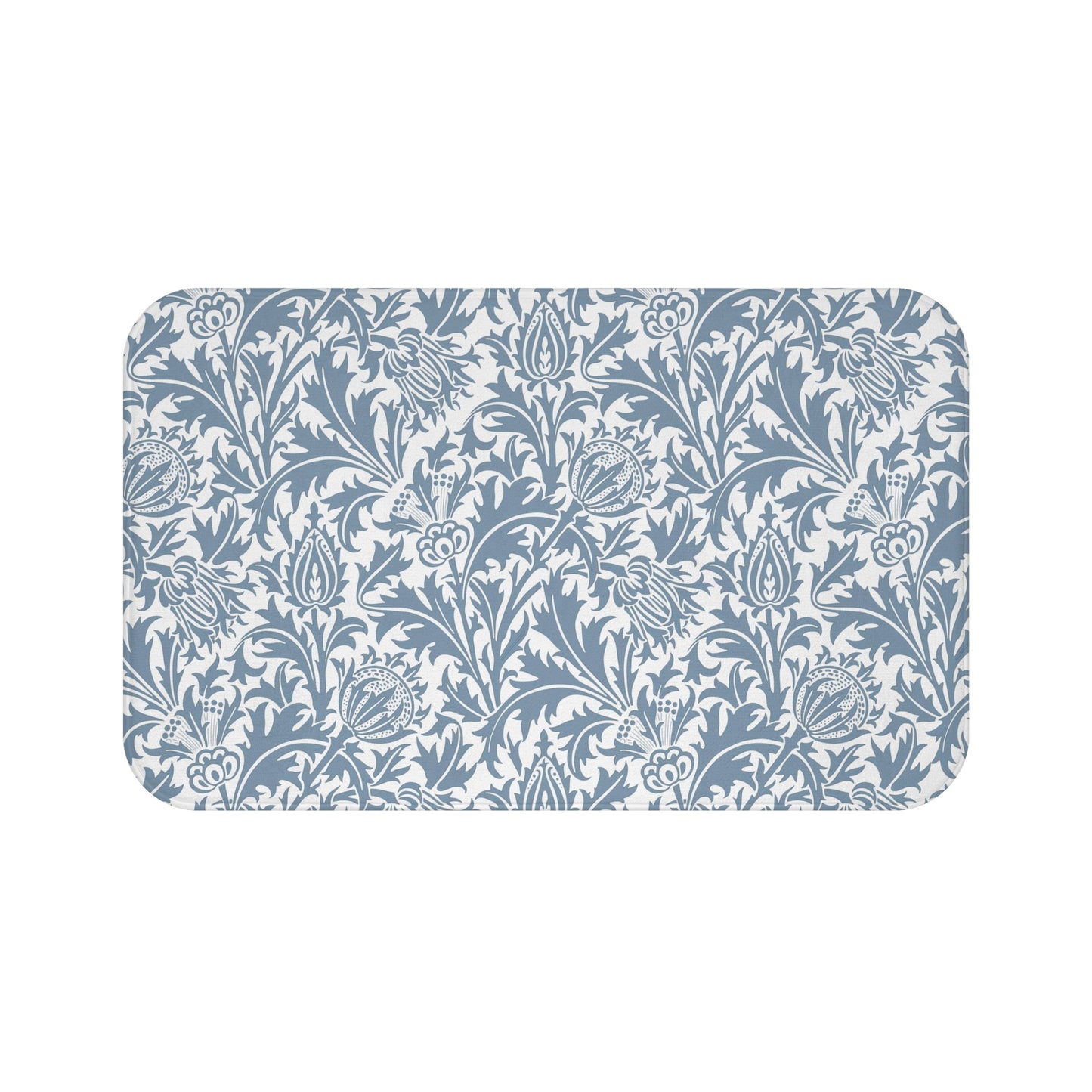 William Morris Bath Mat Thistle Blue
