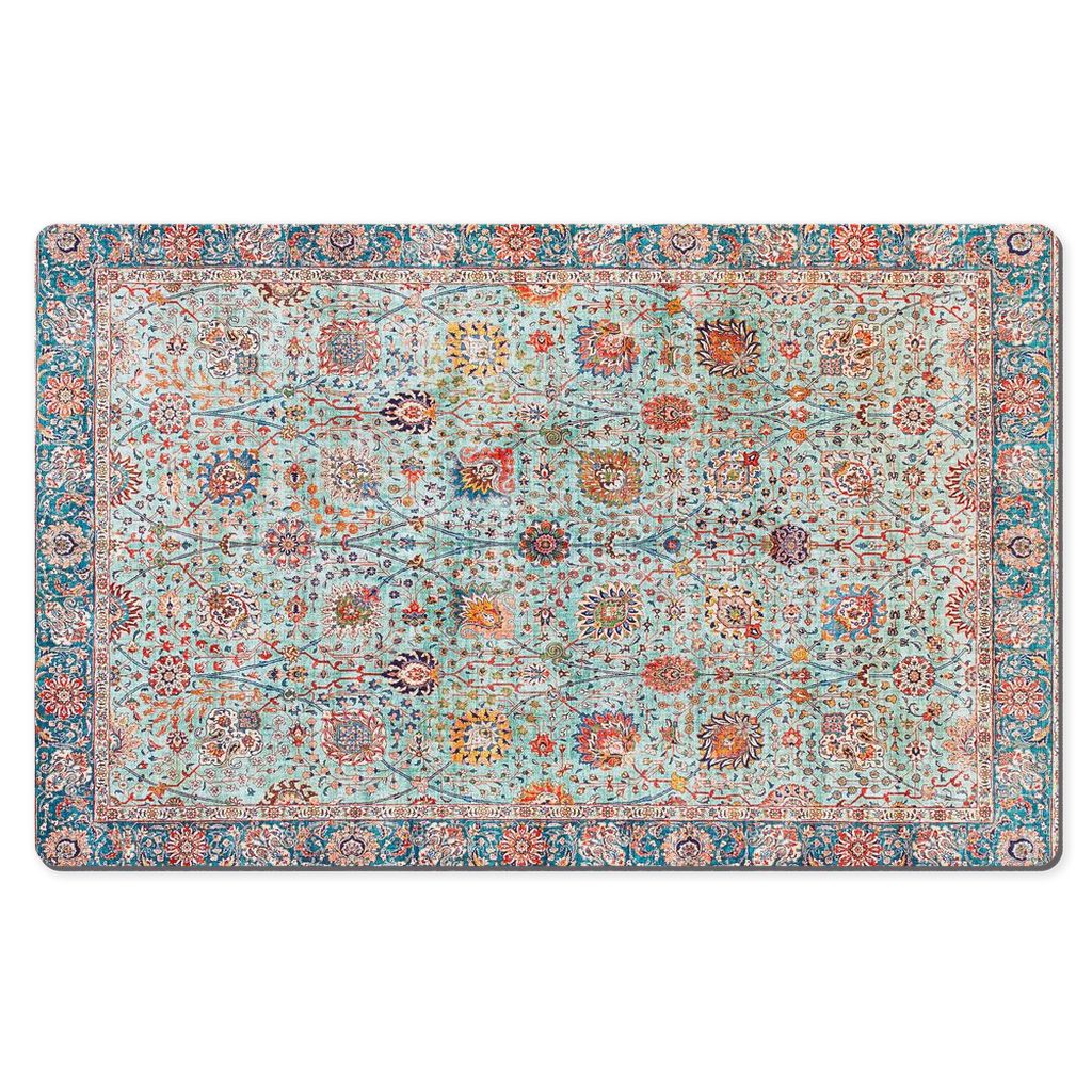 Zahra Persian Desk Mat Antique Aqua Blue