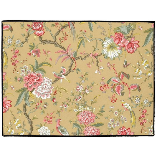 Pemberley Chintz Indoor/Outdoor Floor Beige Green Pink Floral