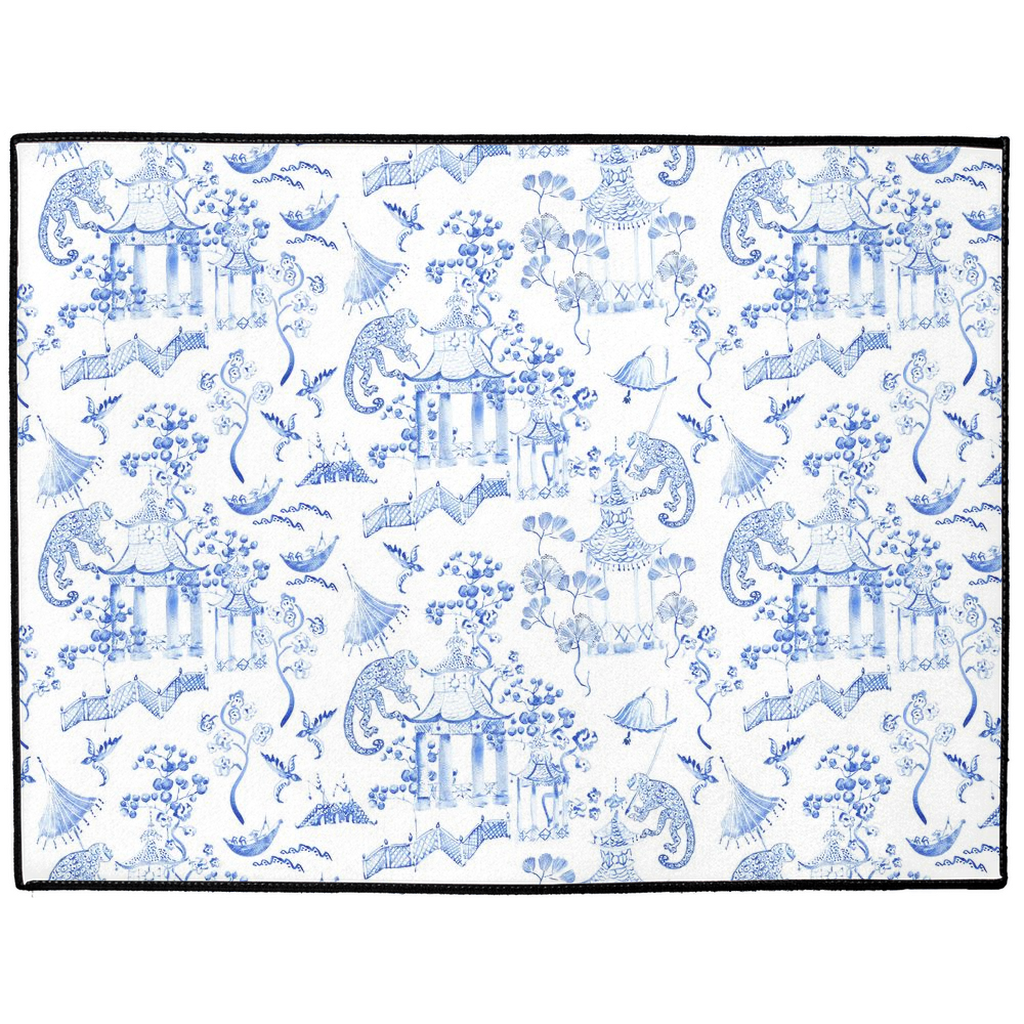 Toile de Jouy Floor Mats