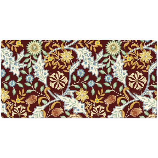 William Morris Desk Mat Wilhelmina Chocolate Floral