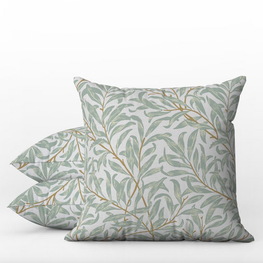 Willow Bough Outdoor Pillows William Morris Blue Green