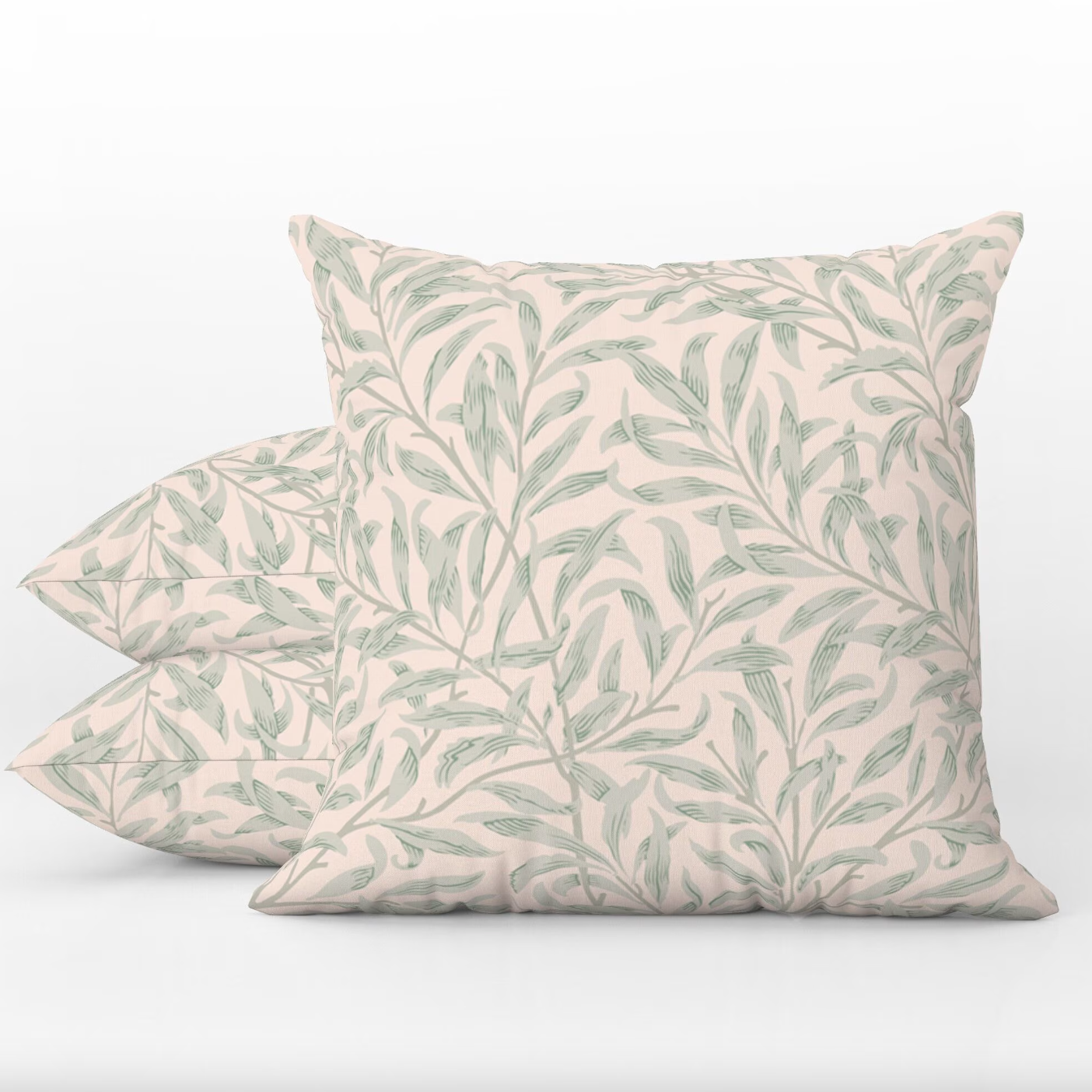 Willow Bough Outdoor Pillows William Morris Peach Sage