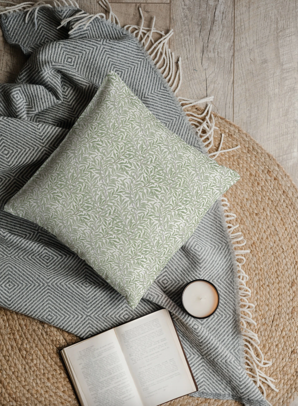 Willow Bough Outdoor Pillows William Morris Soft Green