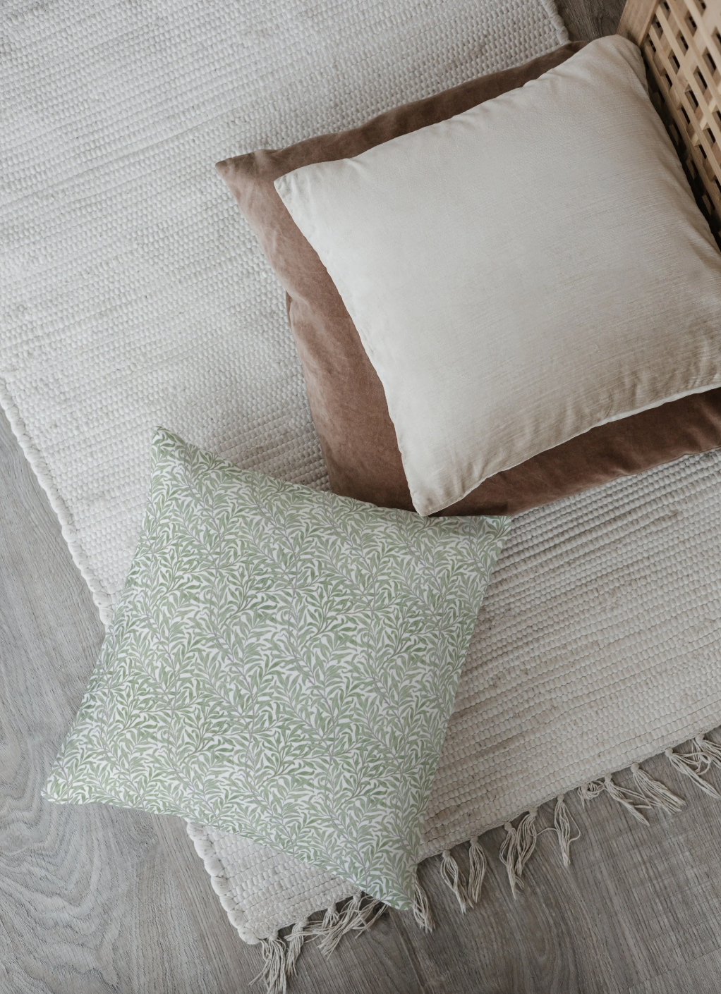Willow Bough Outdoor Pillows William Morris Soft Green