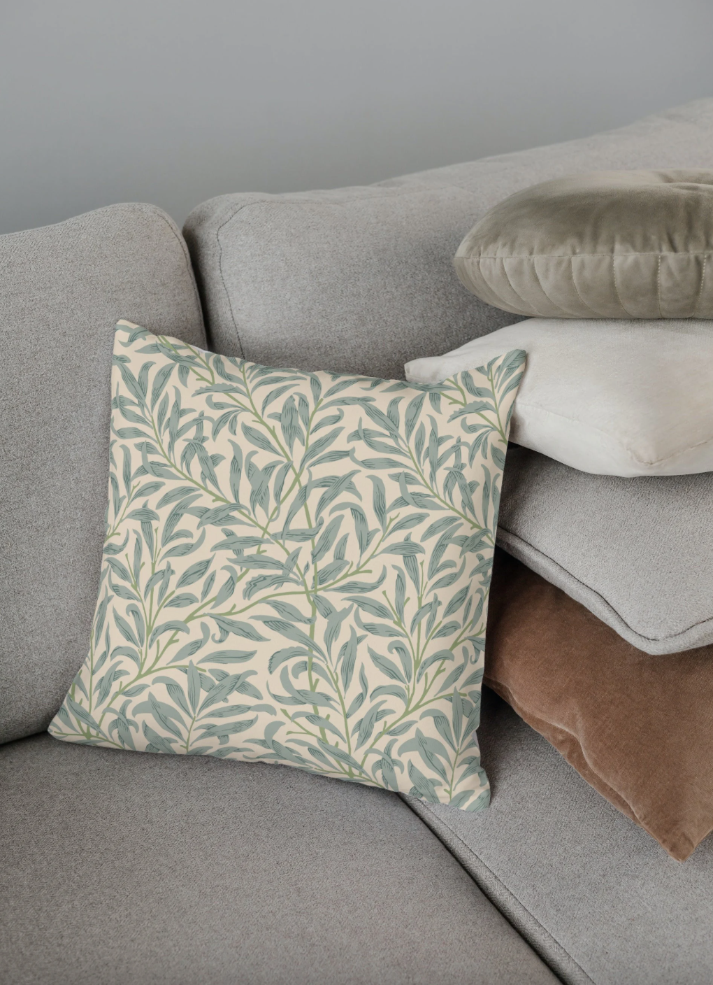 Willow Bough Outdoor Pillows William Morris Sage Green