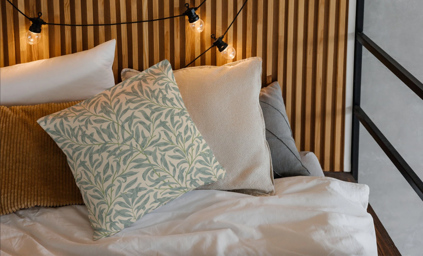 Willow Bough Outdoor Pillows William Morris Sage Green