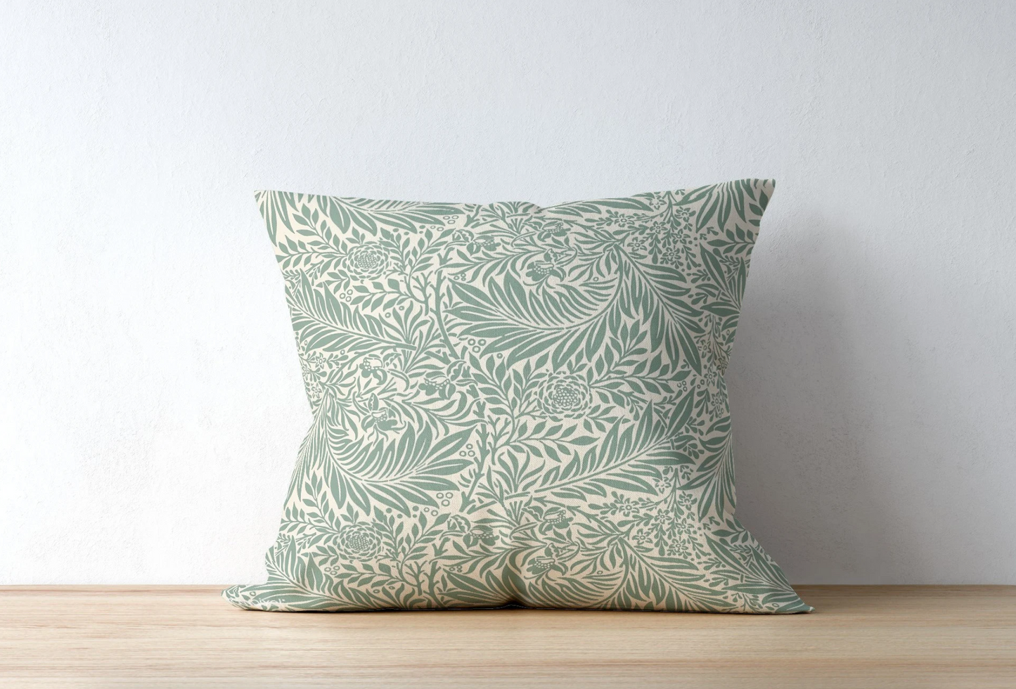 Larkspur Outdoor Pillows William Morris Sage Green Cream
