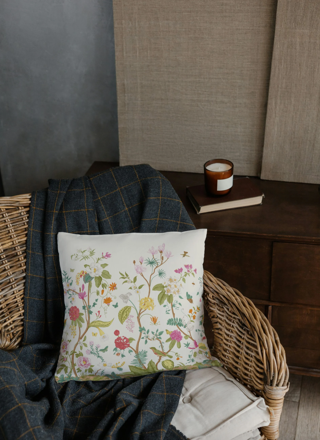 Chinoiserie Fresco Outdoor Pillows Cream Multi Floral